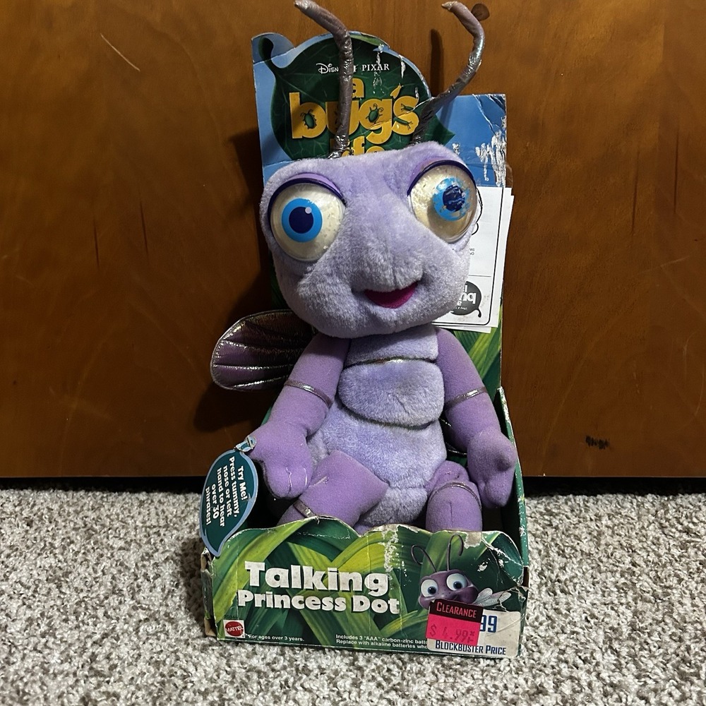 Vtg 1998 Disney Pixar  "PRINCESS DOT" A Bug's Life Plush Untested/for‎ Parts